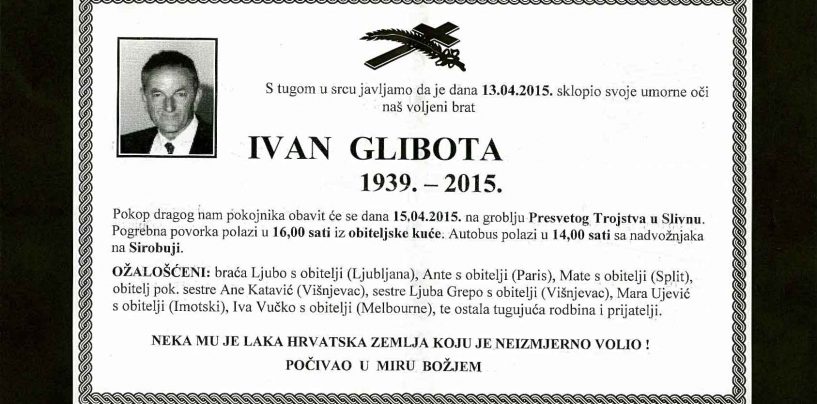 IN MEMORIAM IVAN GLIBOTA