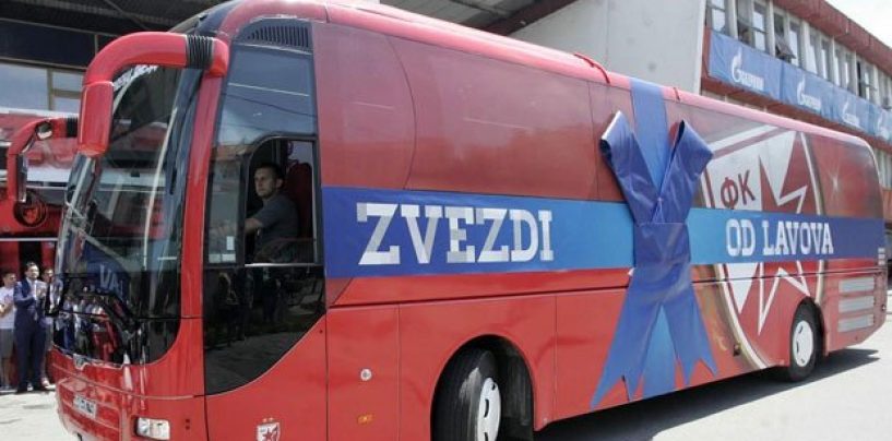 U ČATEŽU KAMENOVAN AUTOBUS CRVENE ZVEZDE