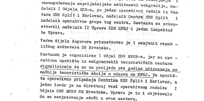 TKO JE UDBI DOJAVIO ZA SASTANAK BRUNE BUŠIĆA I ANTE BUTKOVIĆA 2. SIJEČNJA 1977.?