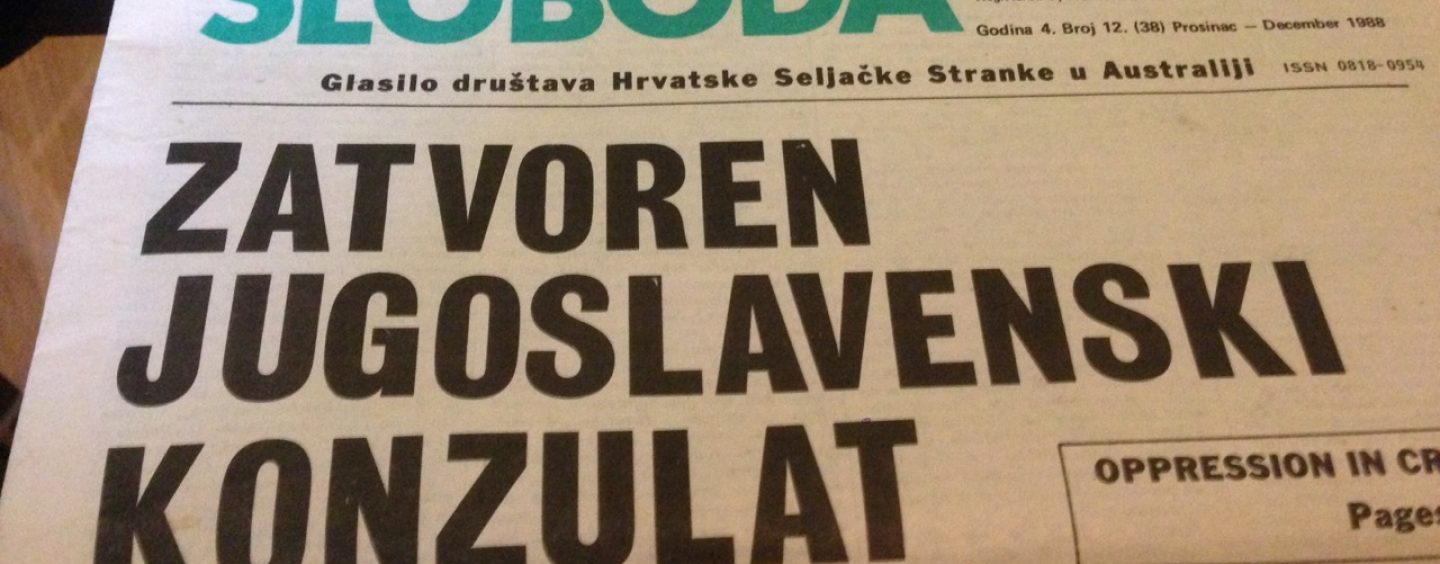 28 GODINA OD UDBAŠKOG ZLOČINA U SYDNEYU