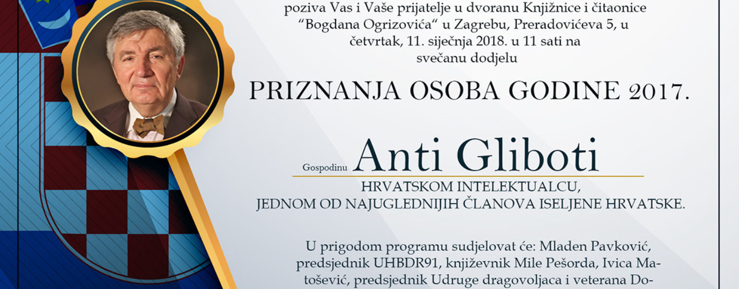 ZA BRANITELJE ANTE GLIBOTA OSOBA GODINE