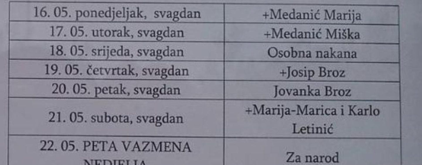 MISA ZA TITA I JOVANKU NA VELOM IŽU