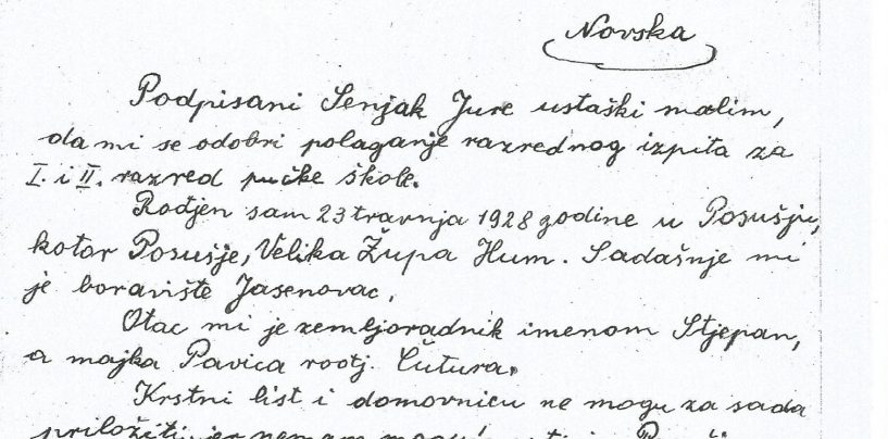 ŠKOLOVANJE U JASENOVCU