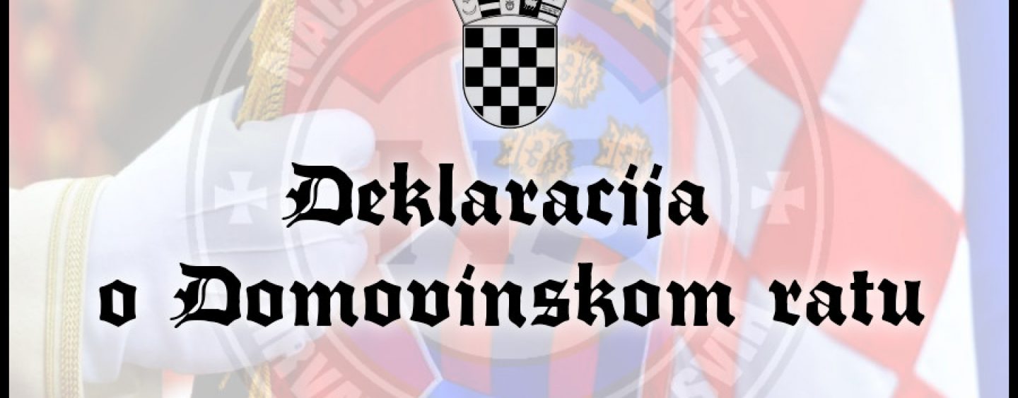 DEKLERACIJA O DOMOVINSKOM RATU JE MRTVO SLOVO NA PAPIRU