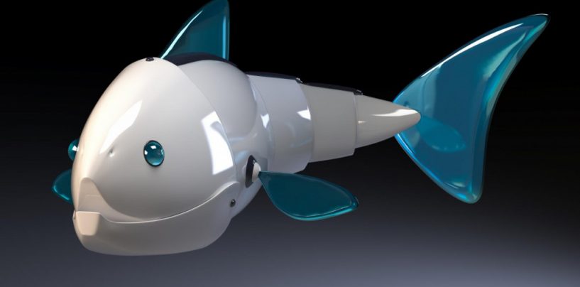ROBOTSKA RIBA GUTA PLASTIKU U VODAMA