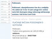 ERSTE CARD JOŠ IZDAJE KUNSKE RAČUNE