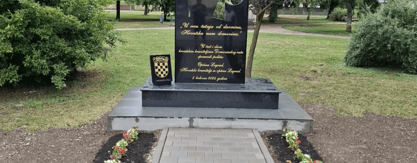 SPOMENIK BRANITELJIMA PODIGNUT U LEGRADU