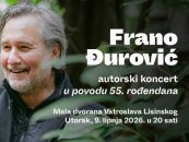 FRANO ĐUROVIĆ SLAVI ROĐENDAN KONCERTOM U LISINSKOM